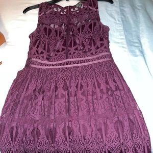 Purple lace lily rose dress